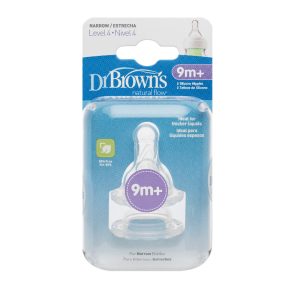 Dr. Brown'ss Silikoninis žindukas buteliukui Standartinis lygis 4 2 pak