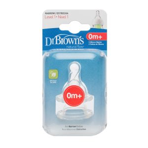 Dr. Brown'ss Silikoninis žindukas buteliukui Standartinis lygis 1 2 pak