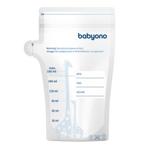 BABYONO Maišeliai maisto laikymui 180 ml, 30 vnt.