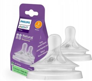 AVENT jautrus čiulptukas natūralus 1m+ vidutinis (3), SCY963/02
