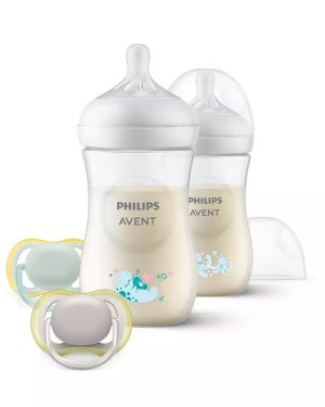 AVENT 2 Responsive Natural buteliukų rinkinys 260 ml dekoro + Ultra Air žindukas 0-6m, SCD837/11