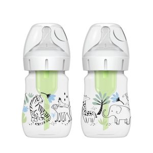 Dr. Brown'ss Butelis su plačiu kaklu 150 ml OPTIONS PLUS 2 pak. Jungle