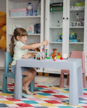 TEGGI MULTIFUN baldų rinkinys 1+2 pilka/rožinė/turkis
