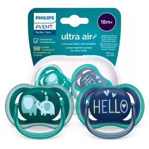 AVENT Ultra Air Pacifier 18m+ dramblys/labas, SCF349/18