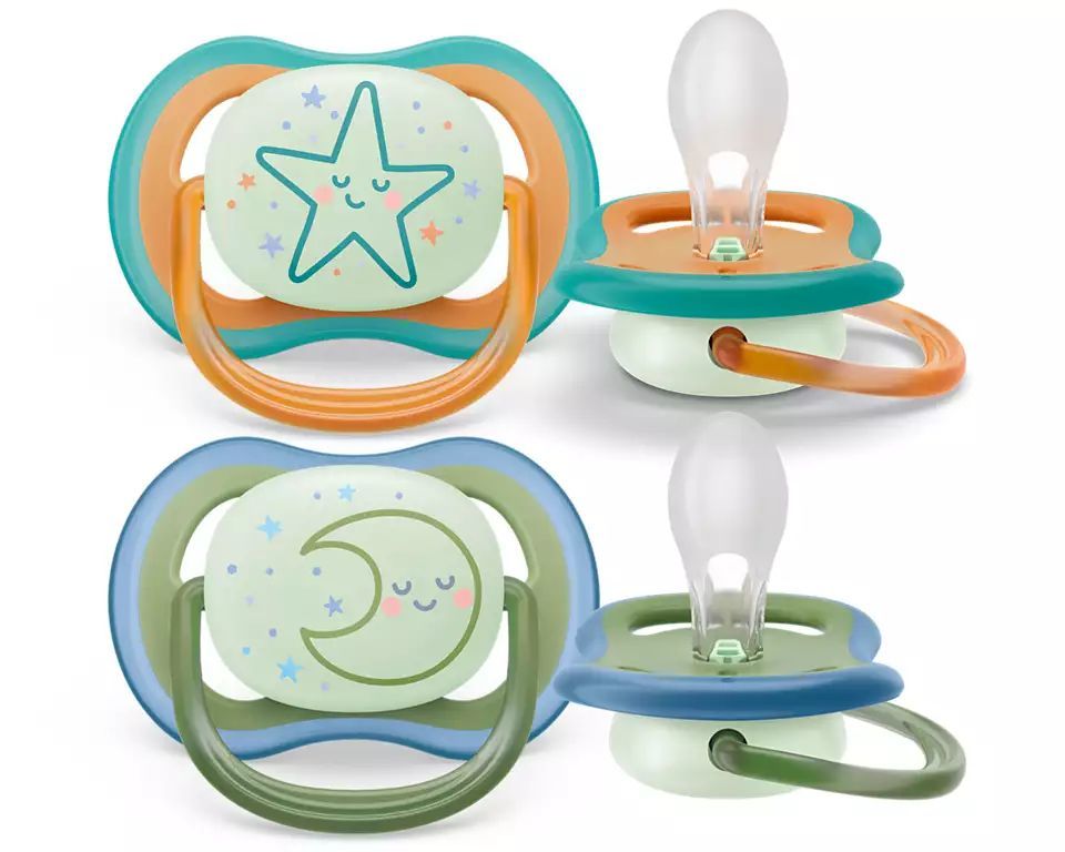 AVENT Ultra Air Pacifier 18+ 2 vnt star/moon, SCF376/23