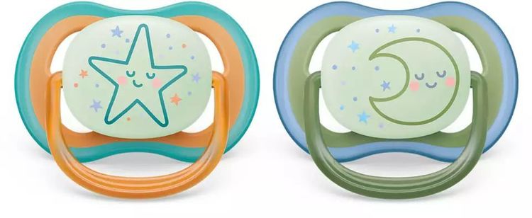 AVENT Ultra Air Pacifier 18+ 2 vnt star/moon, SCF376/23 - Image 2