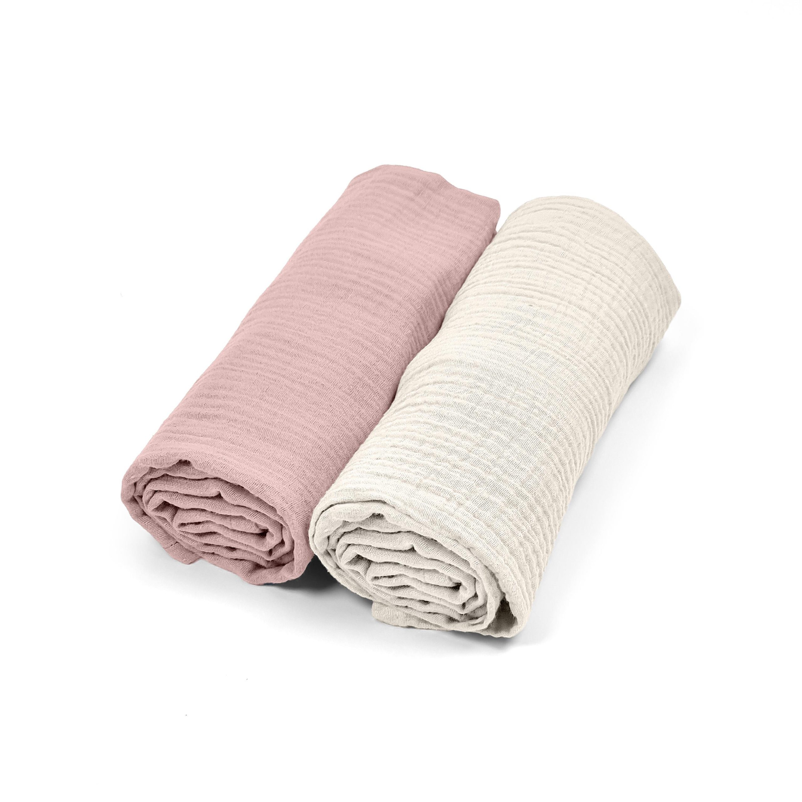 ALBERO MIO Muslin sauskelnės 2 pak. CC1 rožinės spalvos