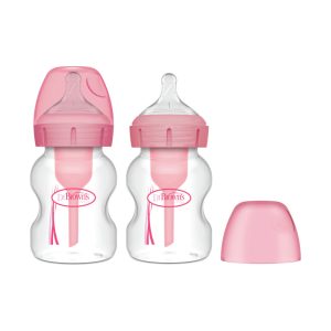 Dr. Brown’s Butelis su plačiu kaklu 150ml PP OPTIONS PLUS 2 pak. rožinis – kūdikių prekė