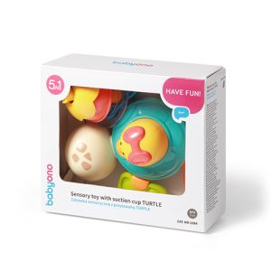 BABYONO TURTLE sensorinis žaislas su siurbtuku
