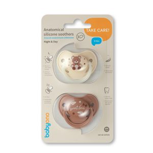 BABYONO Anatominiai silikoniniai čiulptukai 0-6m