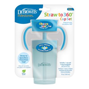 Dr. Brown'ss puodelio rinkinys 300ml mėlynas