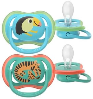 AVENT Ultra Air čiulptukas 6-18m 2 vnt. tigras/tukanas, SCF087/11