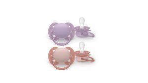 AVENT Ultra Soft Čiulptukas 6-18m 2 vnt. violetinė/rožinė, SCF091/43