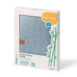 BABYONO Mėlyna bambuko antklodė