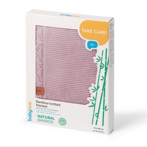 BABYONO Rožinė bambuko antklodė