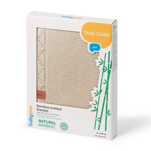 BABYONO Šviesiai smėlio spalvos bambuko antklodė