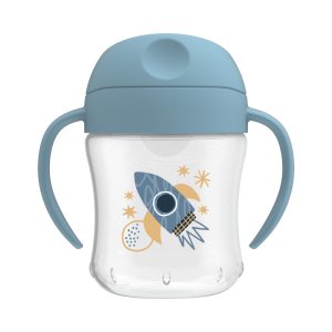 Dr. Brown's puodelis, minkštas snapelis, 180ml, mėlynas, 6m+