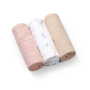 BABYONO Muslin raukintos sauskelnės, rožinės spalvos