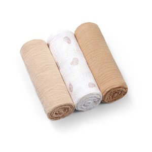 BABYONO Smėlio spalvos raukintos muslino sauskelnės
