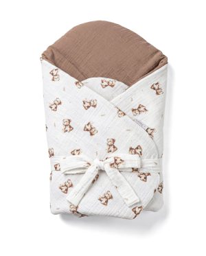 ALBERO MIO Muslino vystyklas 75x75 Vintage Teddy CM1