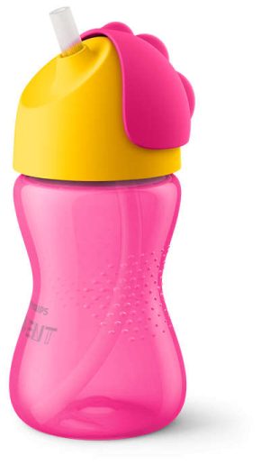 AVENT Puodelis su šiaudeliu 300 ml mergaitei, SCF798/02