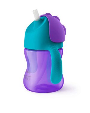 AVENT Puodelis su šiaudeliu 200 ml mergaitei, SCF796/02