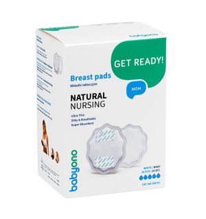 BABYONO NATURAL NURSING krūtų įklotai 24 vnt balti