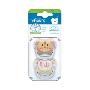 Dr. Brown'ss Čiulptukai PreVent Motyl 0-6m kolekcija gyvūnai 2 pak.