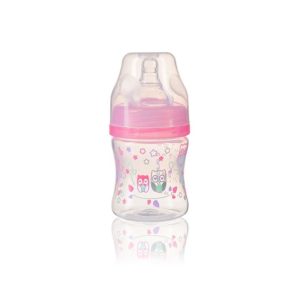 BABYONO Plačios burnos buteliukas nuo pilvo dieglių 120 ml ROŽINĖS TAKE CARE