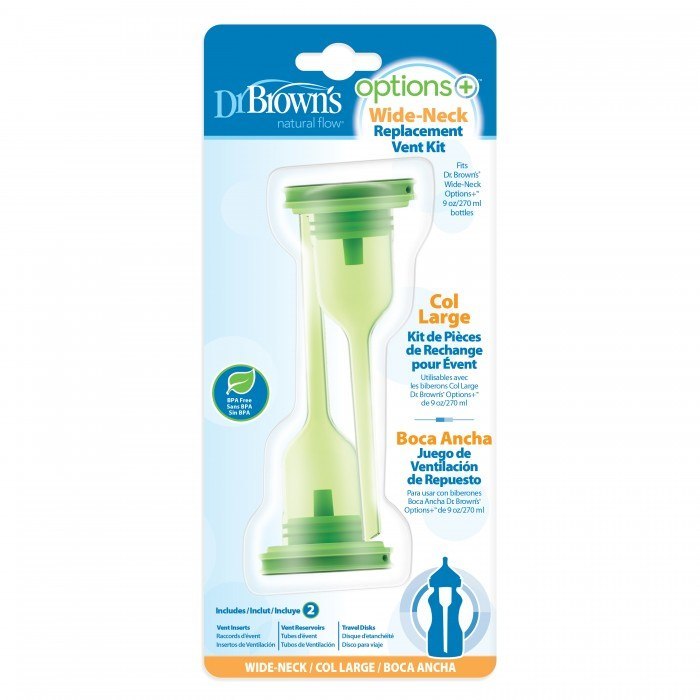 Dr. Brown'ss Atsarginių dalių rinkinys plataus kaklo buteliukui 270 ml OPTIONS+