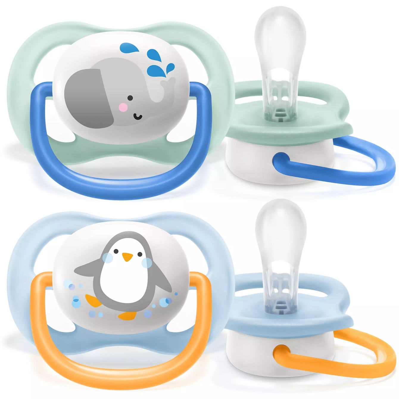 AVENT Ultra Air Animals čiulptukas 0-6M berniukas dramblys/pingvinas, SCF080/05 - Image 3
