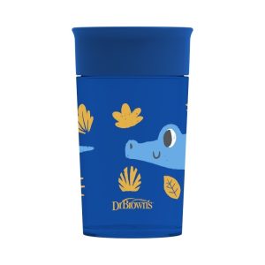Dr. Brown'ss Puodelis 360 geriamas kaip iš stiklinės 300 ml mėlynas