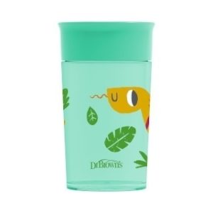 Dr. Brown'ss Puodelis 360 geriamas kaip iš stiklinės 300 ml žalias