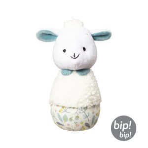 BABYONO Lavinantis žaislas - pliušiniai boulingo kaiščiai BADGER EDMUND FRIENDS + 2 galvos plovimo puodeliai NEMOKAMAI!