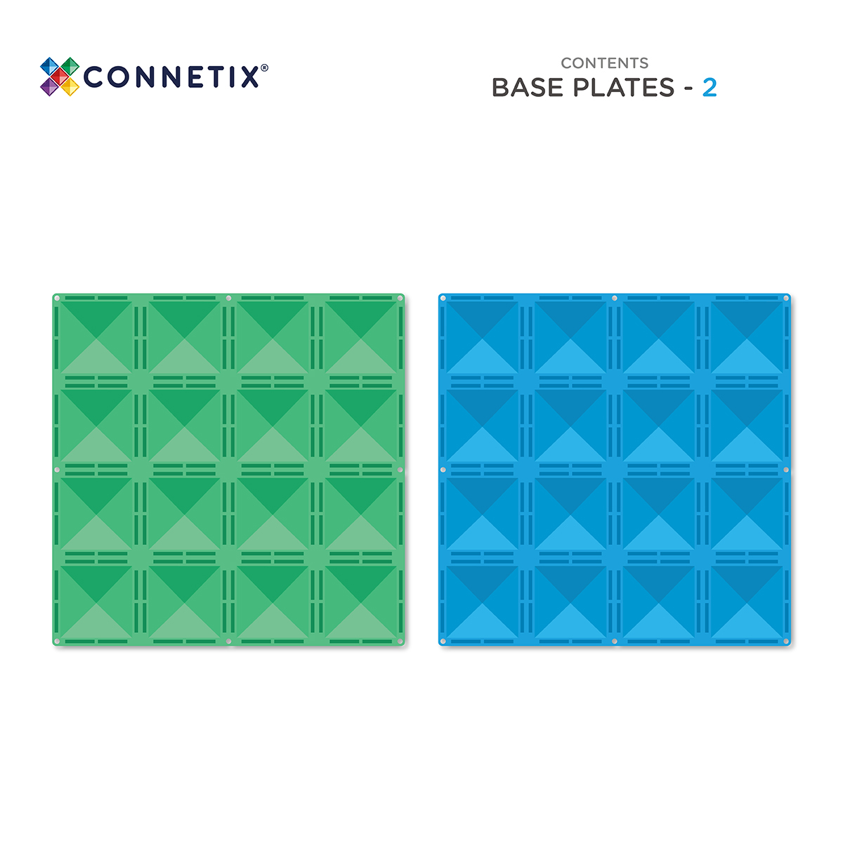 CONNETIX Rainbow magnetinis konstruktorius Blue & Green Base Plate 2 pc - Image 3