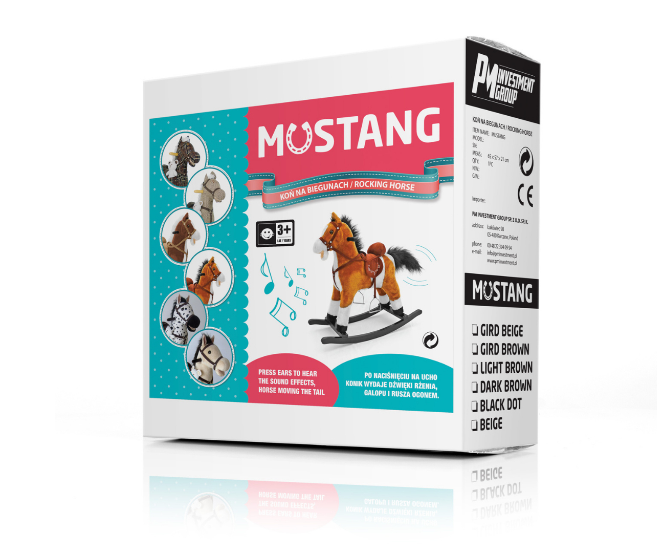 MILLY MALLY arklys MUSTANG Tamsiai ruda – kūdikių prekė