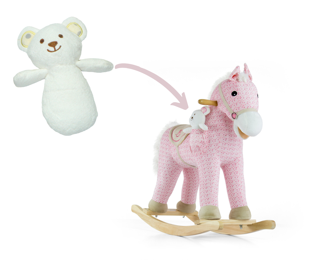 MILLY MALLY Ponis rožinis arklys – kūdikių prekė