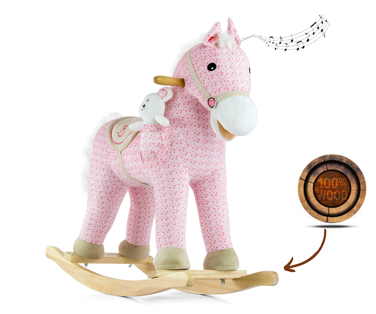 MILLY MALLY Ponis rožinis arklys – kūdikių prekė