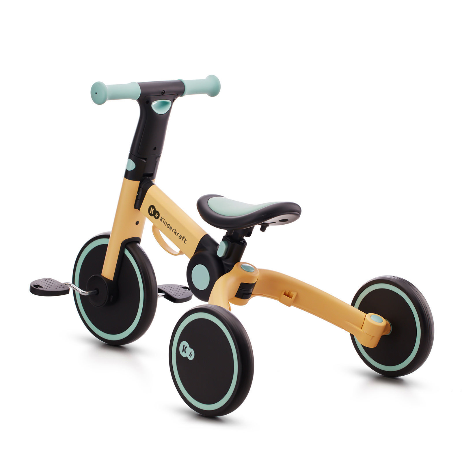 KINDERKRAFT triratis 4TRIKE saulėgrąžų mėlyna 3in1 - Image 4