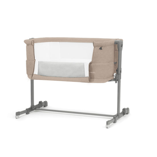 KINDERKRAFT Neste Grow Beige šoninė lova – kūdikių prekė