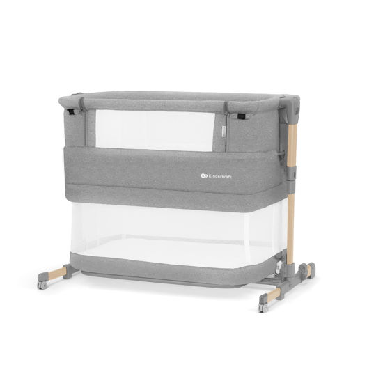 KINDERKRAFT Neste Grow Light Grey Full Wood šoninė lova - Image 3