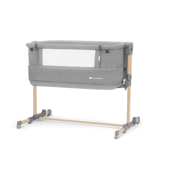 KINDERKRAFT Neste Grow Light Grey Full Wood šoninė lova - Image 4