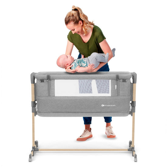 KINDERKRAFT Neste Grow Light Grey Full Wood šoninė lova - Image 8