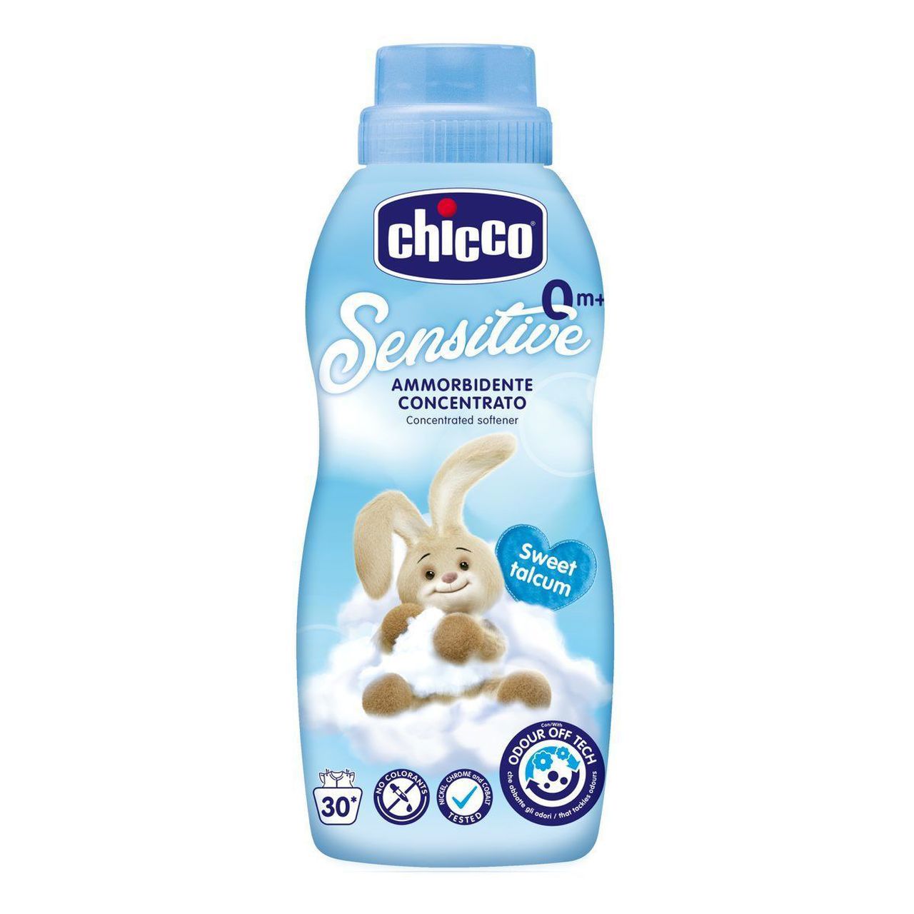 CHICCO Sweet Talcum audinių minkštiklis 750 ml mėlynas