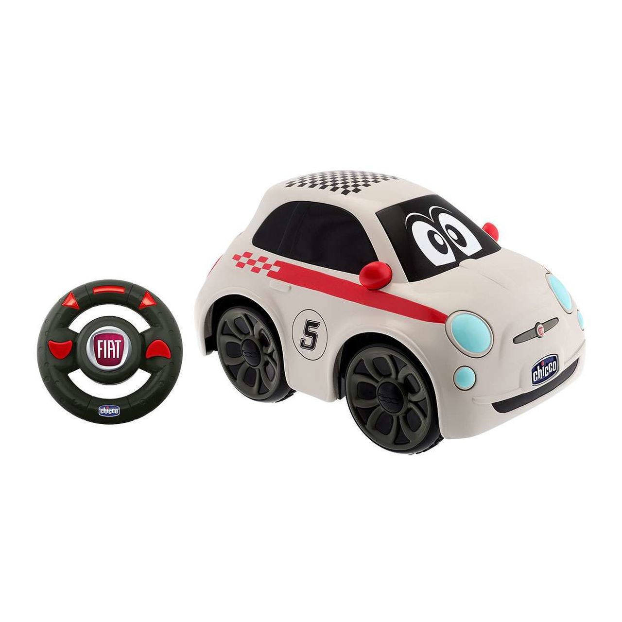 CHICCO Fiat 500 su nuotolinio valdymo pulteliu balta*