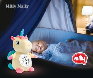 MILLY MALLY Milly Unicorn pliušinis žaislas su projektoriumi