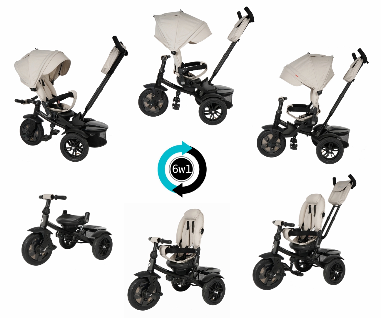 MILLY MALLY Qplay Premium Ivory triratis – kūdikių prekė