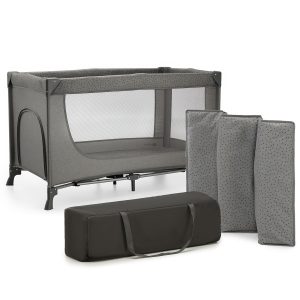 KINDERKRAFT JOY 2 DARK GREY kelioninė lovelė