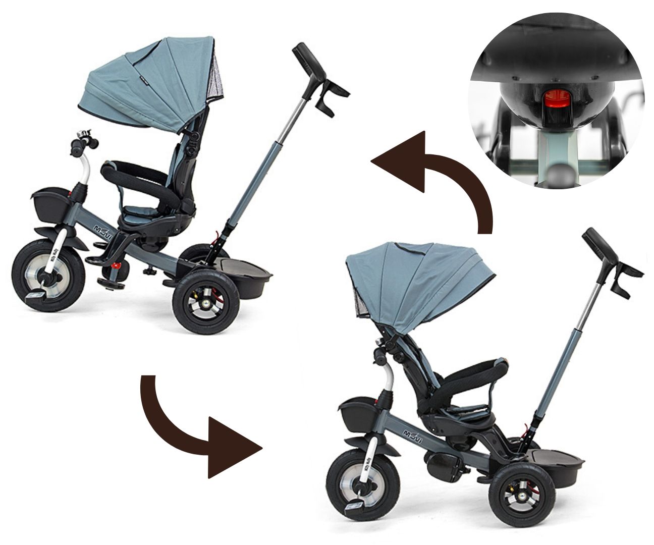 MILLY MALLY Movi pink 5in1 triratis – kūdikių prekė