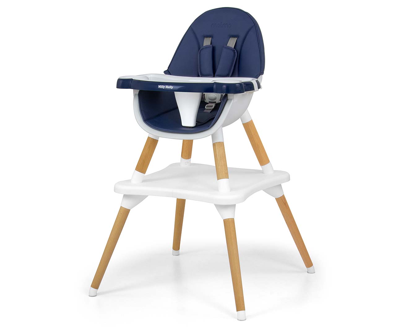 MILLY MALLY 2in1 maitinimo kėdutė Malmo Navy – kūdikių prekė